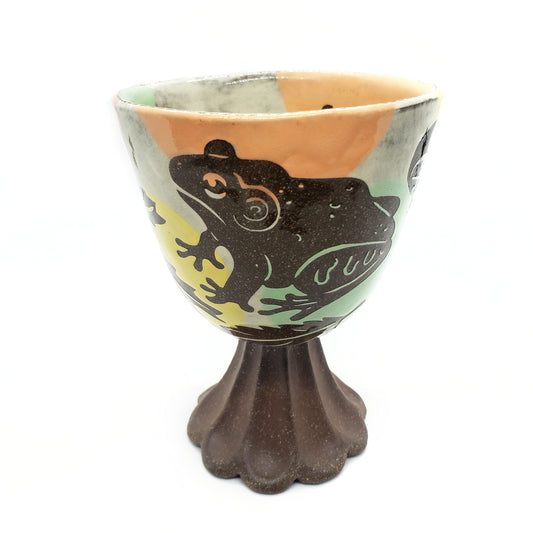 Wine goblet - frog and snail (8 oz)